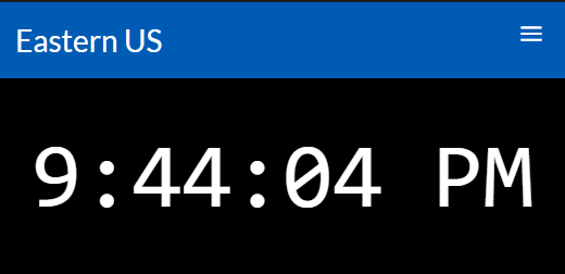 The time in Eastern US.